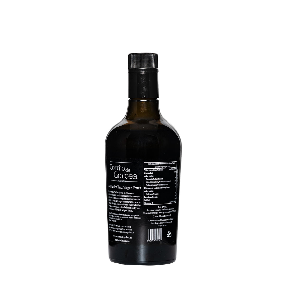 Traera botella de Aceite Oliva Virgen Extra Cortijo de Gorbea